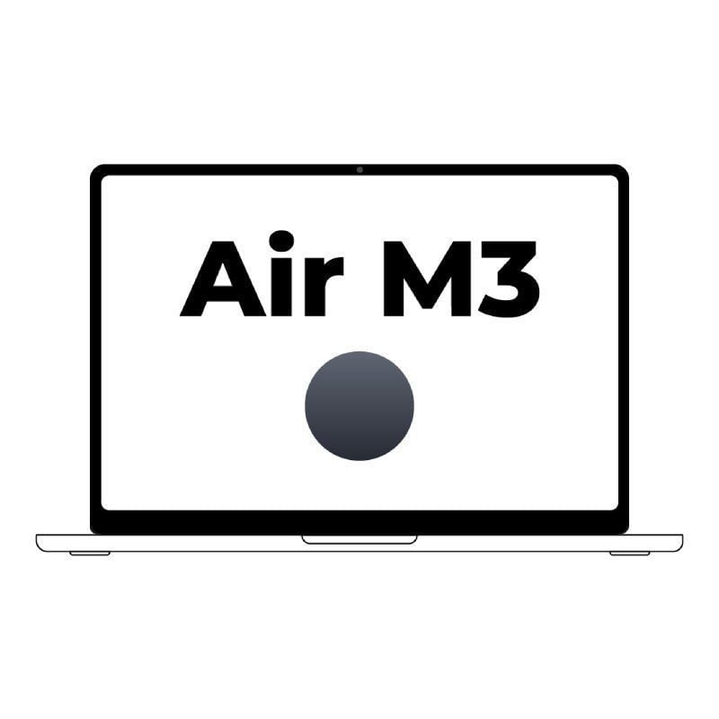 Apple Macbook Air 15,3"/ M3 8-Core CPU/ 24Gb/ 512Gb SSD/ 10-Core GPU/ Medianoche
