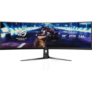 Monitor Gaming Ultrapanorámico Curvo Asus Rog Strix XG49VQ 49"/ Dual FHD/ 4ms/ 144Hz/ VA/ Multimedia/ Negro