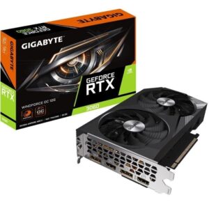 Tarjeta Gráfica Gigabyte GeForce RTX 3060 WindForce OC 12G Rev 2/ 12GB GDDR6/ LHR