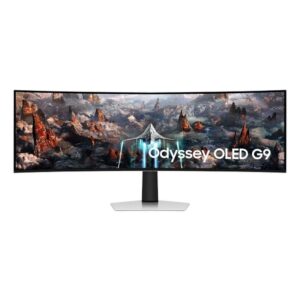 Monitor Gaming Ultrapanorámico Curvo Samsung Odyssey OLED G9 S49CG934SU 49"/ Dual QHD/ 0.03ms/ 240Hz/ OLED/ Multimedia/ Regulable en altura/ Plata