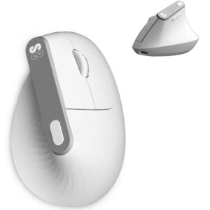 Ratón Ergonómico Inalámbrico por Bluetooth/ 2.4GHz Subblim Nature Vertical Ergo Dual Battery/ Batería Recargable/ Hasta 4000 DPI/ Blanco